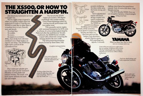 Yamaha xs500 motorcycle - motorcycle, ad