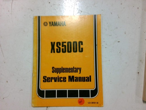 Yamaha xs500c supplementary - xs500c,