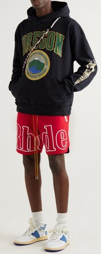 Rhude nylon logo red - nylon, zip