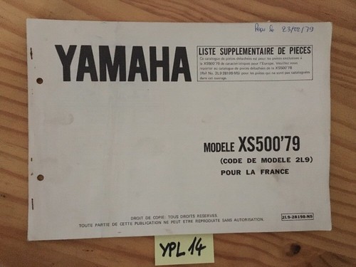 Yamaha xs500 1979 2l9 500 - 1979, xs
