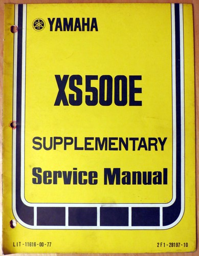 1977 yamaha supplementary - 1977,