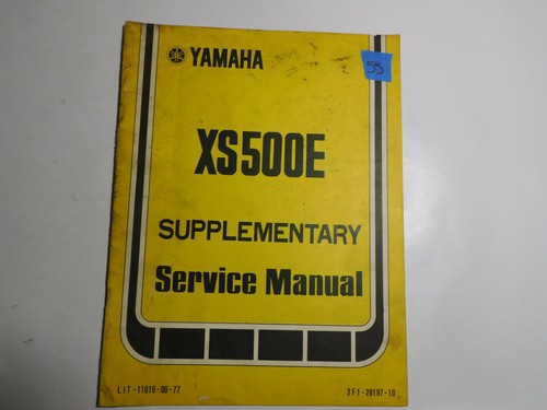 Yamaha xs500e supplementary - yamaha,