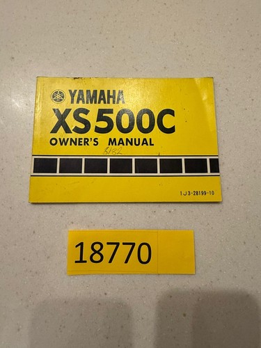 Yamaha xs500c owners manual - yamaha,